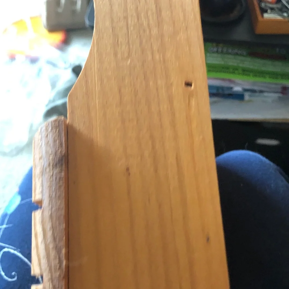 Wooden Wall Key Rack with Shelf - Natural Brown